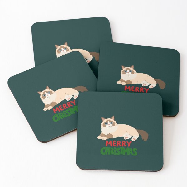 Item preview, Cute Ragdoll Cat Merry Christmas Holiday Art designed and sold by stormk10.