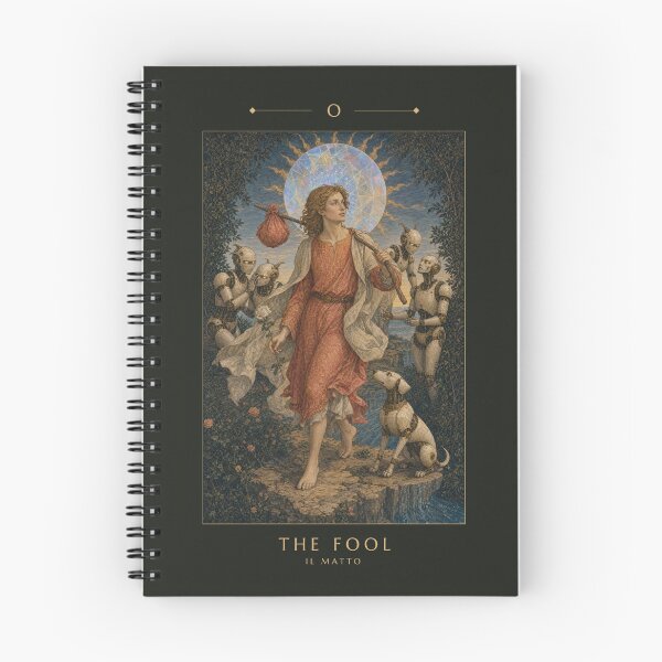 Item preview, The Fool Tarot Card - Cyber Renaissance Dark Deck Art Print designed and sold by DMarquiseArt.
