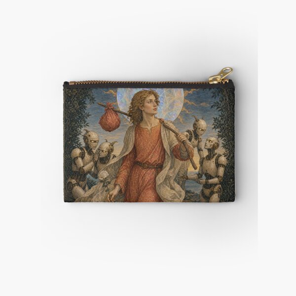 Item preview, The Fool Tarot Card - Cyber Renaissance Dark Deck Art Print designed and sold by DMarquiseArt.
