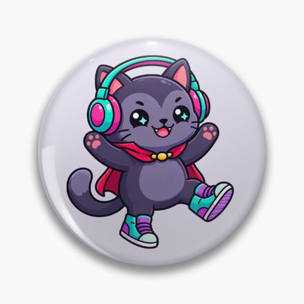 Item preview, Vampire Cat Headphones | Cute Kawaii Gothic Kitty Music Lover designed and sold by MrDev.