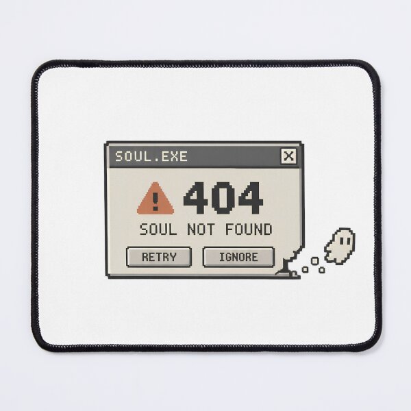 Item preview, 404 Soul Not Found – Retro Computer Error Halloween Ghost designed and sold by pinkaesthetik.