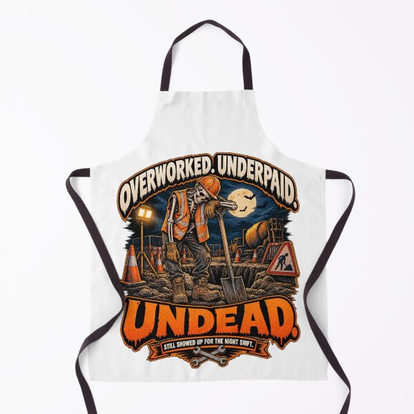 Item preview, Overworked Underpaid Undead Construction Worker Halloween designed and sold by katiecorners.