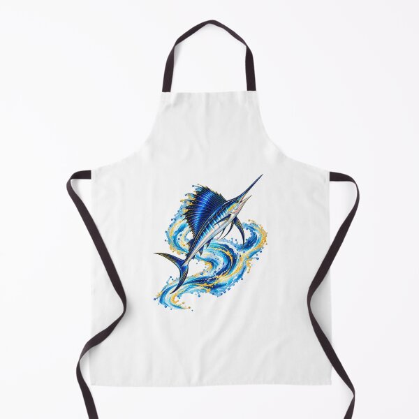 Item preview, Sailfish Blue and Gold Watercolor Ocean Art designed and sold by KenworksDigital.