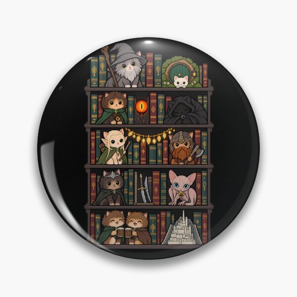 Item preview, Library Kittens - Lord of the Strings designed and sold by TheSamuraiCat.