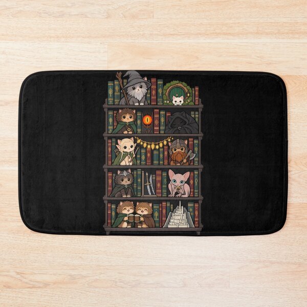 Item preview, Library Kittens - Lord of the Strings designed and sold by TheSamuraiCat.
