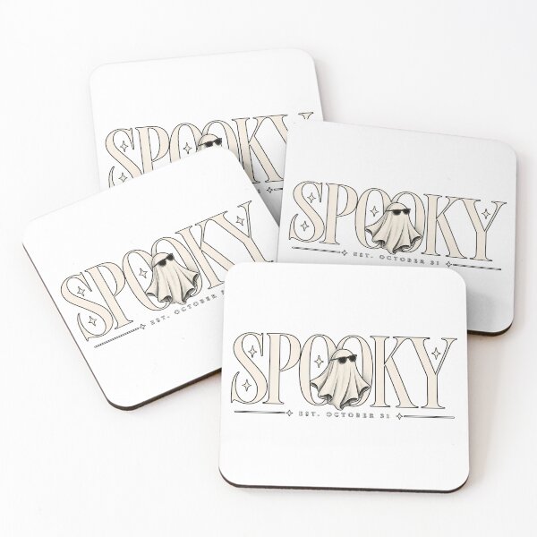 Item preview, Spooky Ghost with Sunglasses – Minimalist Halloween Typography designed and sold by pinkaesthetik.