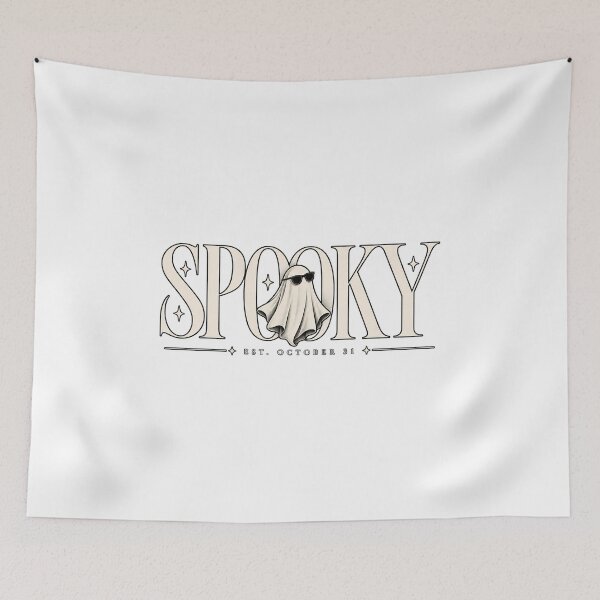 Item preview, Spooky Ghost with Sunglasses – Minimalist Halloween Typography designed and sold by pinkaesthetik.