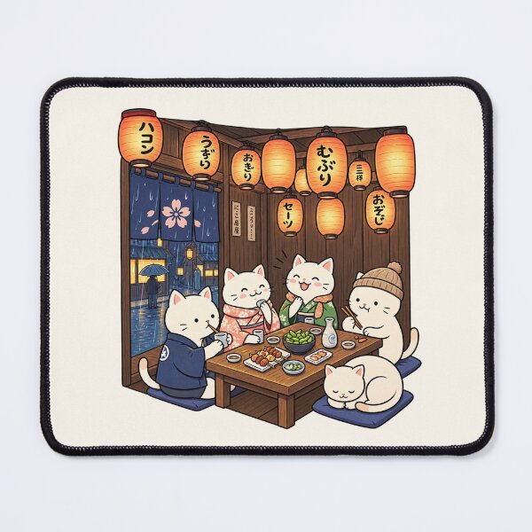 Item preview, Cute Japanese Cats Izakaya | Kawaii Cat Food Japanese Night designed and sold by MrDev.