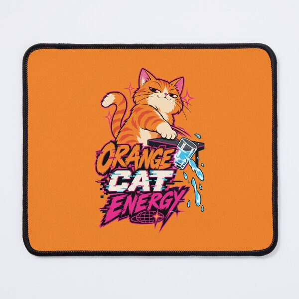 Item preview, Orange Cat Energy Glitch Art designed and sold by KAYJAY DESIGNS.