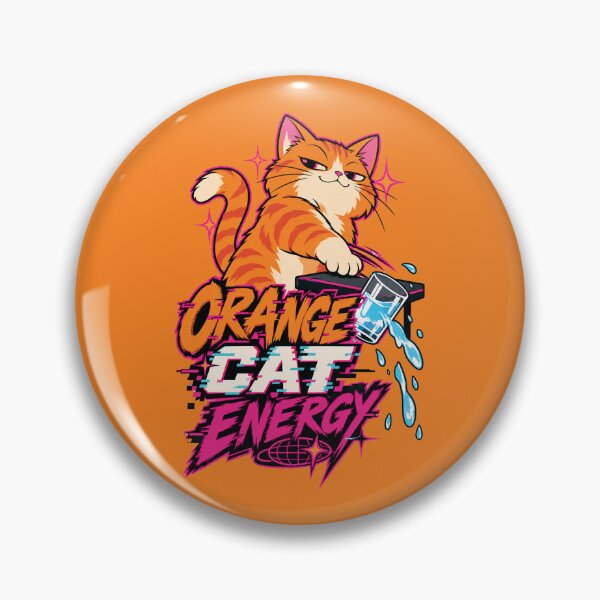 Item preview, Orange Cat Energy Glitch Art designed and sold by KAYJAY DESIGNS.