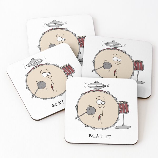 Item preview, Beat It Sticker | Funny Drum Visual Pun Drummer Gift designed and sold by MyxaART.