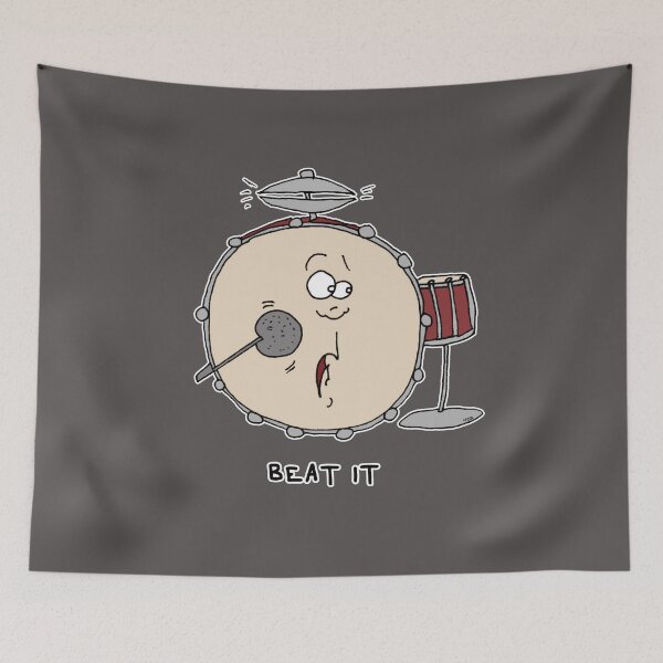 Item preview, Beat It Sticker | Funny Drum Visual Pun Drummer Gift designed and sold by MyxaART.