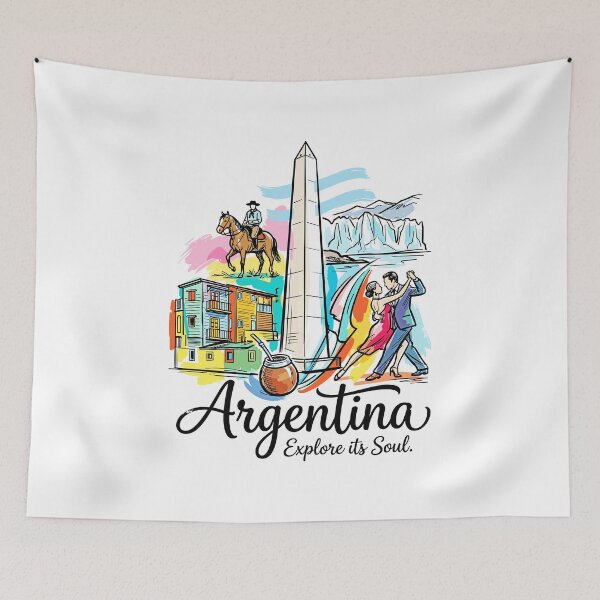 Item preview, Argentina Vintage Travel Art designed and sold by EdwinkOne.