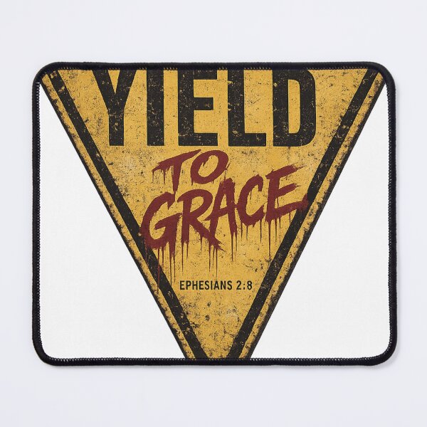 Item preview, Yield to grace – Ephesians 2:8 vintage Christian streetwear design designed and sold by Ever-and-Amen.