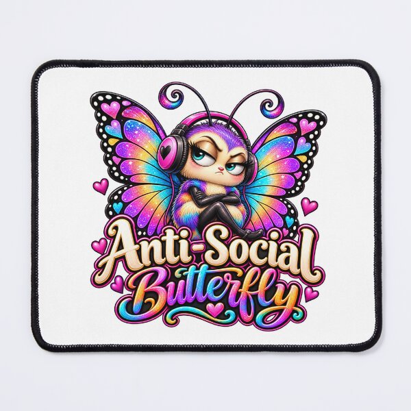 Item preview, Anti-Social Butterfly Funny Introvert designed and sold by J-CCreations.