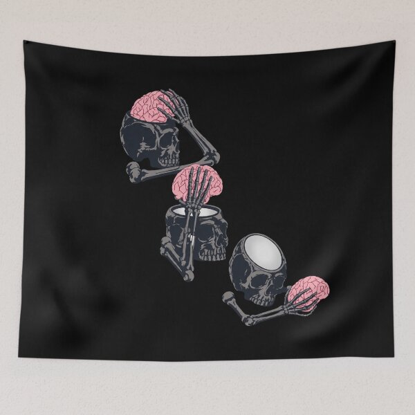 Item preview, Tired Brain Skull designed and sold by AdityaGoodman.