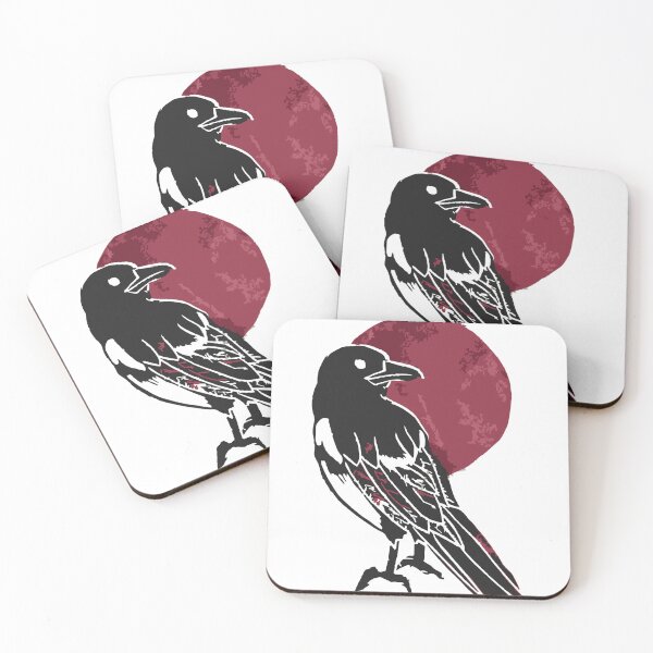 Item preview, Red Moon Magpie designed and sold by BasicArtChick.