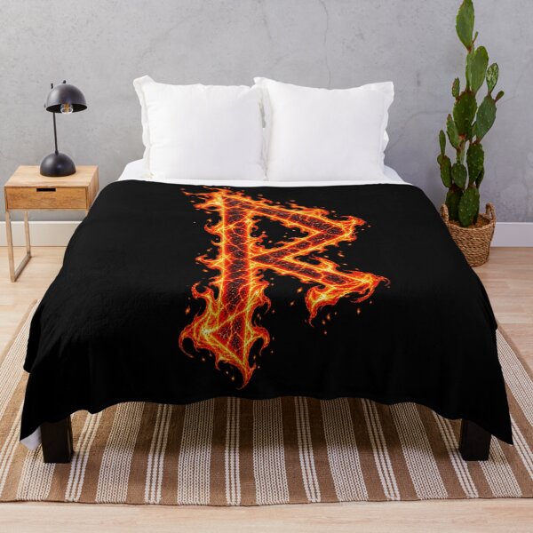 Item preview, Raido Rune in flame designed and sold by Faust-ART.