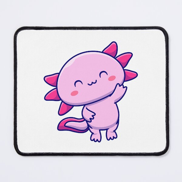 Item preview, Cute Smiling Pink Axolotl Cartoon designed and sold by TotalityDesigns.