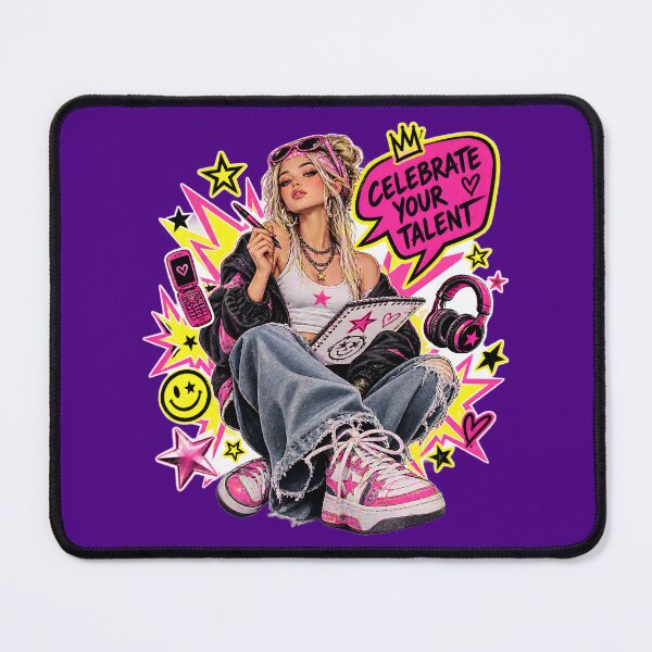 Item preview, Cute Y2K McBling Artist Girl Celebrate Your Talent designed and sold by CloudyCatArt.