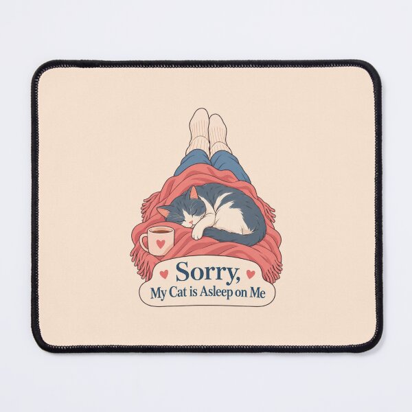 Item preview, Sorry My Cat Is Asleep On Me Introvert Humor designed and sold by KAYJAY DESIGNS.