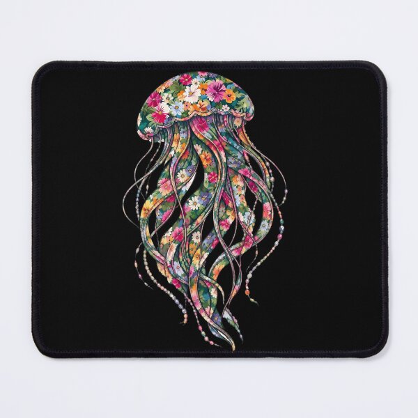 Item preview, Jellyfish | Colorful Floral Ocean Jellyfish Art | Ocean Floral Collection designed and sold by Zaru Art Studio.
