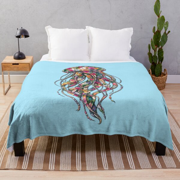 Item preview, Jellyfish | Colorful Floral Ocean Jellyfish Art | Ocean Floral Collection designed and sold by Zaru Art Studio.
