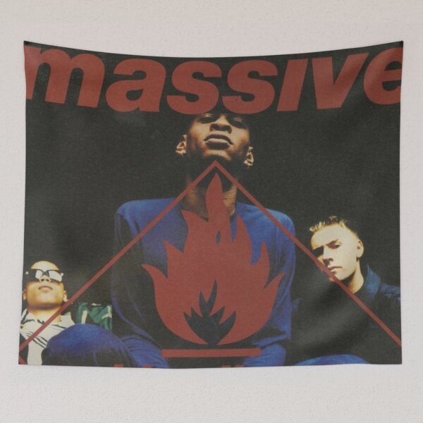 Item preview, Massive Attack Original Custom Vintage Music Band Tee Unique Poster Wall Art designed and sold by Cool Robot Bro..