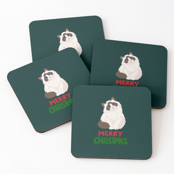 Item preview, Cute Ragdoll Cat Merry Christmas Holiday Art designed and sold by stormk10.