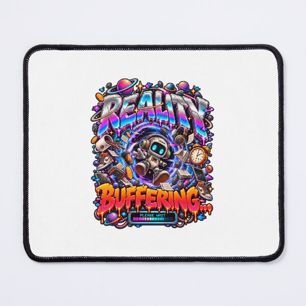Item preview, Reality Buffering – Funny Glitch Robot Y2K Cyberpunk designed and sold by NarpLTD.