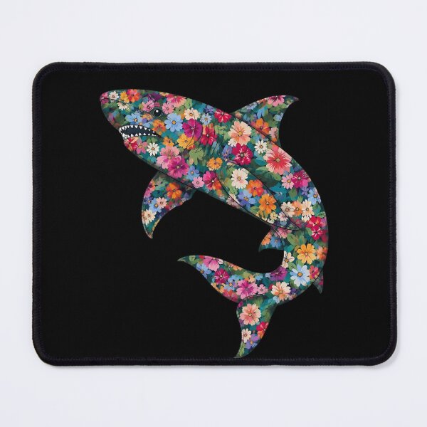 Item preview, Shark | Colorful Floral Ocean Shark Art | Ocean Floral Collection designed and sold by Zaru Art Studio.