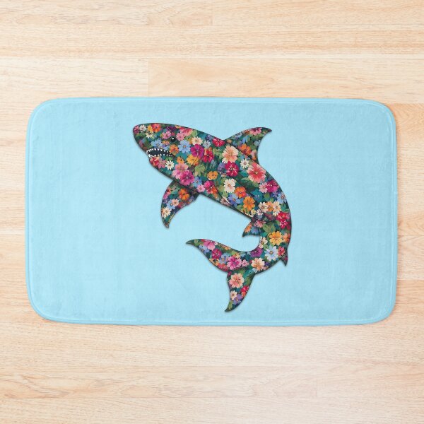Item preview, Shark | Colorful Floral Ocean Shark Art | Ocean Floral Collection designed and sold by Zaru Art Studio.