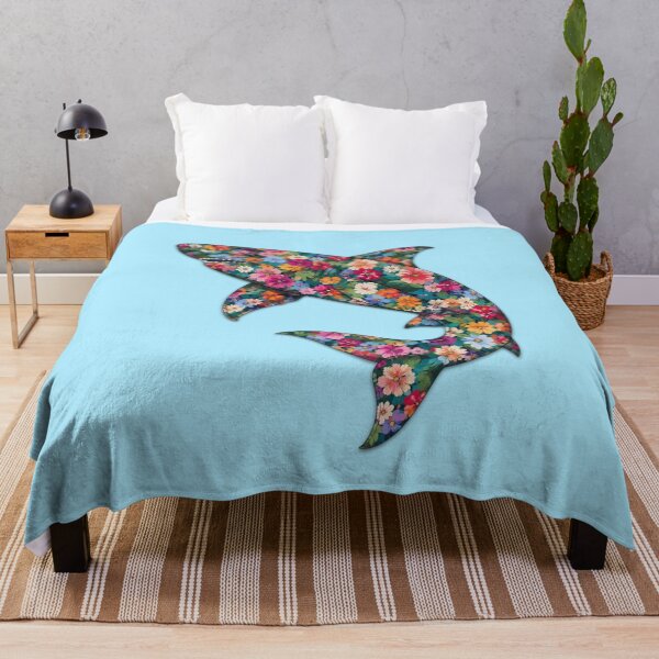 Item preview, Shark | Colorful Floral Ocean Shark Art | Ocean Floral Collection designed and sold by Zaru Art Studio.