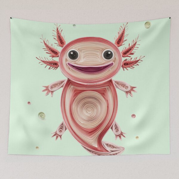 Item preview, A cheerful axolotl designed and sold by 123ks.