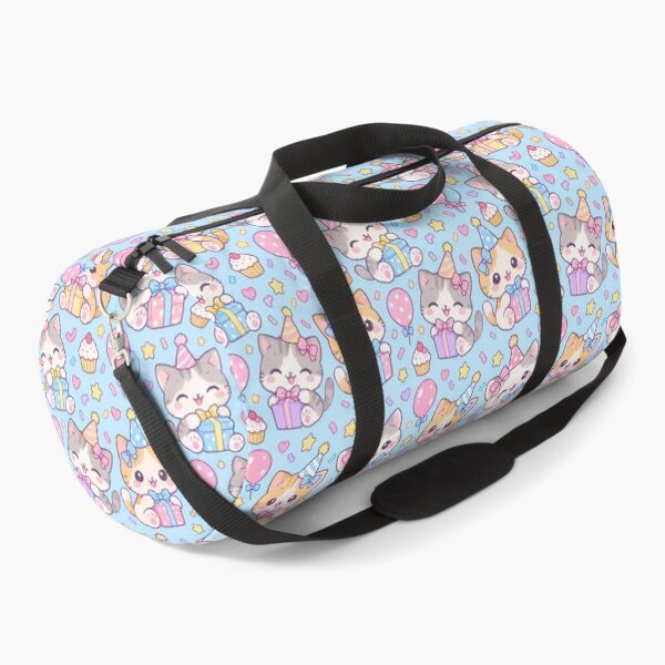 Item preview, Kawaii Birthday Kitty Gifts Pastel Celebration Pattern designed and sold by Soft Berry Studio.