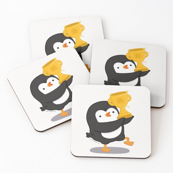 Item preview, Penguin celebrating tiny wins  designed and sold by julianamotzko.