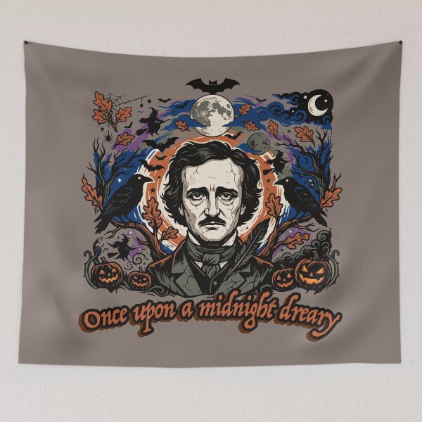 Item preview, Halloween Edgar Allen Poe - Once upon a midnight dreary designed and sold by luckysolo.