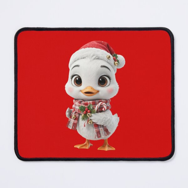 Item preview, A cute cartoon duck character in a festive Christmas outfit designed and sold by 123ks.