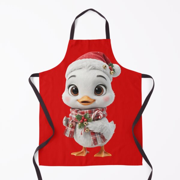 Item preview, A cute cartoon duck character in a festive Christmas outfit designed and sold by 123ks.