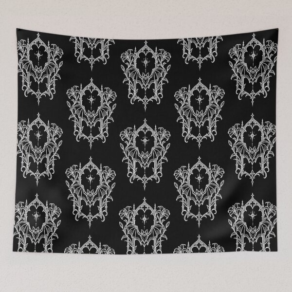 Item preview, Night Cathedral — Bat and Gothic Arch Tattoo Art designed and sold by Tattee.