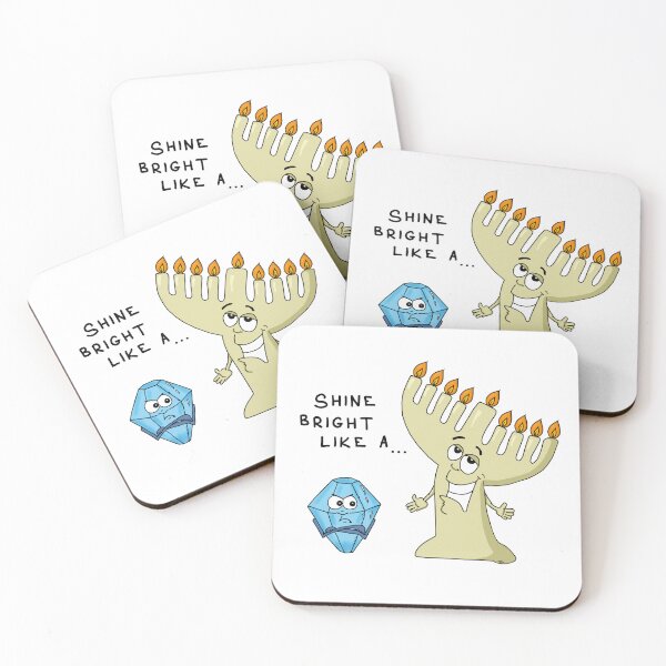 Item preview, Funny Hanukkah Menorah Diamond Sticker | Shine Bright Pun Art designed and sold by MyxaART.