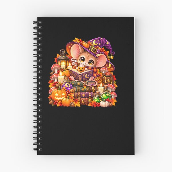 Item preview, Cute Witch Mouse Reading – Cozy Halloween Books, Pumpkin Coffee & Autumn Magic designed and sold by Vsajanas.