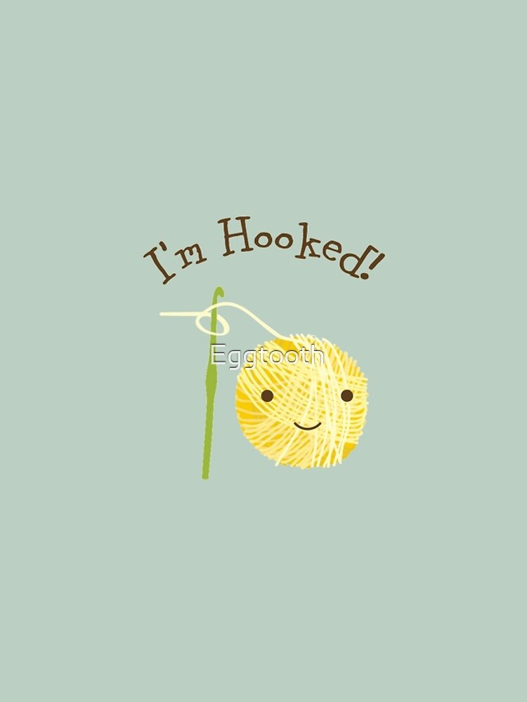 Cute and funny I'm Hooked on you Crochet hook and Yarn design iPhone Case  for Sale by Eggtooth