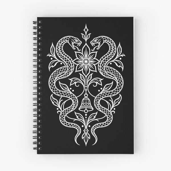 Item preview, Serpent Choir — Twin Snakes and Flower Tattoo Art designed and sold by Tattee.