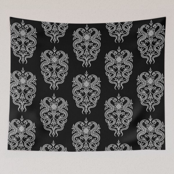 Item preview, Serpent Choir — Twin Snakes and Flower Tattoo Art designed and sold by Tattee.