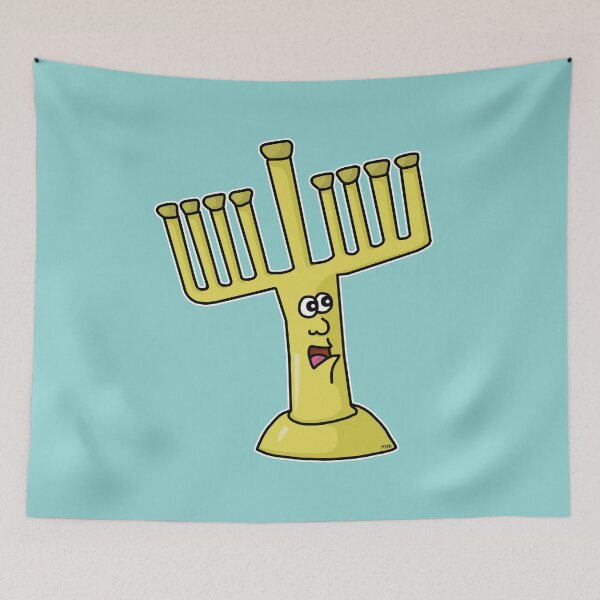 Item preview, Funny Surprised Menorah Sticker | Festival of Yikes Decor designed and sold by MyxaART.