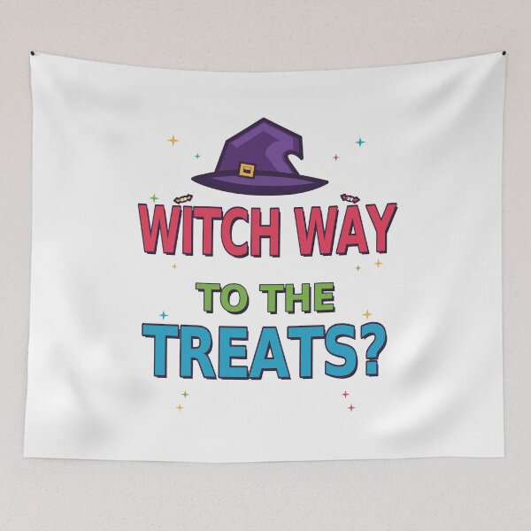 Item preview, Witch Way To The Treats Funny Witch Hat Quote designed and sold by Custom Crest.