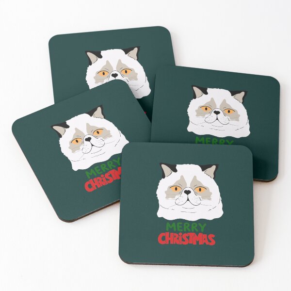 Item preview, Cute Ragdoll Cat Merry Christmas Holiday Art designed and sold by stormk10.