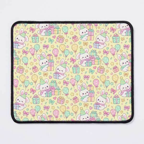 Item preview, Kawaii Birthday Bunny Presents Pastel Party Pattern designed and sold by Soft Berry Studio.