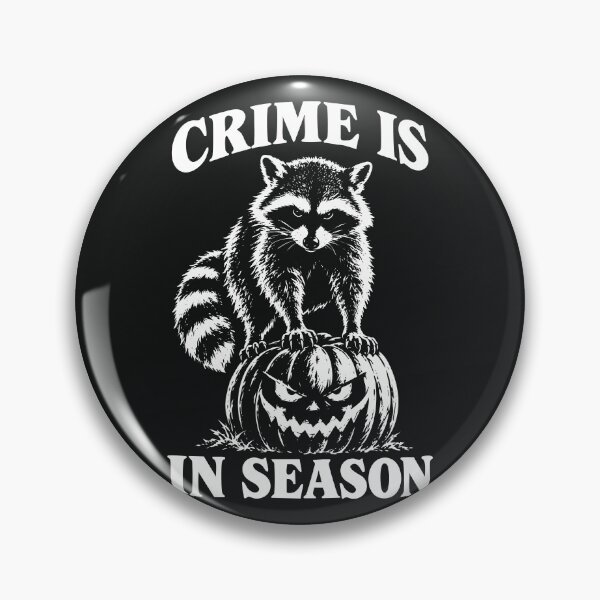 Item preview, Crime Is In Season Raccoon Halloween Villain designed and sold by CamaleonDesigns.